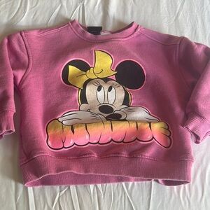 Zara Pink and Yellow Mickey Mouse Hoodie